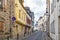 Historical street of small city Vannes, France