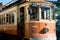 Historical street tram in Porto, Portugal