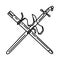 Historical Sword of hazrat Usman ibn Affan Icon. Doodle Hand Drawn or Outline Icon Style