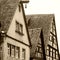 Historical timbered houses in the old town of Rothenburg ob der Tauber, Germany