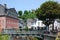 Historical tourist town Monschau with half-timbere