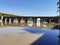 Historical touristic Ten arches Bridge on Dicle river in DiyarbakÄ±r city