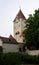 Historical Tower and Gate in the Old Town of Regensburg, Bavaria