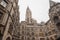 Historical towers of New Town Hall -Neues Rathaus- with gothic style walls