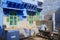 Historical traditionally blue painted old residential area building in Jodhpur, India.