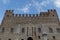 Historical view of the castle of the city of Marostica, with medieval walls, Padova, Italy