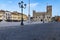 Historical view of the city of Marostica, with medieval walls, Padova, Italy