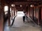 Historical vintage retro small narrow chinese japanese bridge in HOI-AN