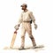 Historical Watercolor Painting Of Man Holding Cricket Bat