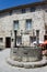 Historical well inside the fortified medieval city, Carcassonne, France