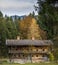 Historical wooden farmhouse in the austrian alps