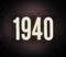 historical year and number 1940 on the dark background