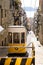 Historical yellow tramway in Lisbon