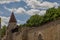 Historische Stadtmauer von Amberg in der Oberpfalz, Bayern, Sonne, blauer Himmel
