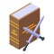 History battle book icon, isometric style