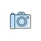 History, camera with color shadow vector icon in history set