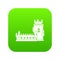 History castle icon green vector