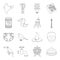 History, cooking, animals and other web icon in outline style. plumbing, entertainment, service icons in set collection.