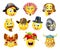 History Emoji Emoticon Set