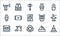history line icons. linear set. quality vector line set such as indian tent, pharaoh, treasure chest, pyramid, stonehenge, venus