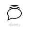 History message social icon. Editable line vector.