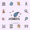 history, old paper, feather pen icon. Universal set of history for website design and development, app development