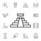 History, pyramid flat vector icon in history pack