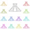 History, pyramid multi color icon. Simple thin line, outline vector of History icons for UI and UX, website or mobile application