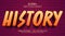 History text on orange color gradient style, editable text effect