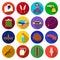 History, travel, army and other web icon in flat style.knowledge, business, restaurant icons in set collection.