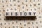 History word on building blocks