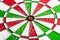 Hit red & green bullseye dart board target game