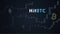 HitBTC cryptocurrency stock market name on abstract digital background.