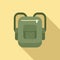 Hitchhiking backpack icon, flat style