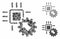 Hitech processor and gear integration Composition Icon of Ragged Parts