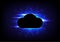 Hitechnology Cloud on black background