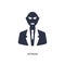 hitman icon on white background. Simple element illustration from cinema concept