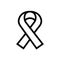 Hiv aid ribbon icon design community car symbol. line art medical healthcare  illustration