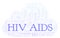 HIV AIDS word cloud, made with text only.