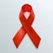 Hiv Awareness Red Ribbon. World Aids Day concept.