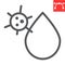 HIV virus line icon, aids and coronavirus, covid-19 sign vector graphics, editable stroke linear icon, eps 10.