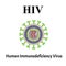 HIV virus structure. Viral infection HIV, AIDS. Sexually transmitted diseases. Infographics. Vector illustration on