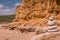 Hive beach, Bridport, Dorset, the view of the cliffs