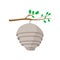 Hive on tree branch cartoon icon