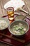 Hiyajiru( cold miso soup ) with barley rice