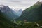 Hjelle valley and mountains in Norway