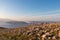 Hlam - Aerial view of moon plateau seen from mountain top Hlam in Baska, Krk Island, Primorje-Gorski Kotar