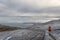 Hlidarvegur in winter time  east coast  iceland