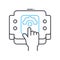 HMI - human machine interface line icon, outline symbol, vector illustration, concept sign
