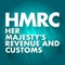 HMRC - Her Majesty`s Revenue and Customs acronym, business concept background